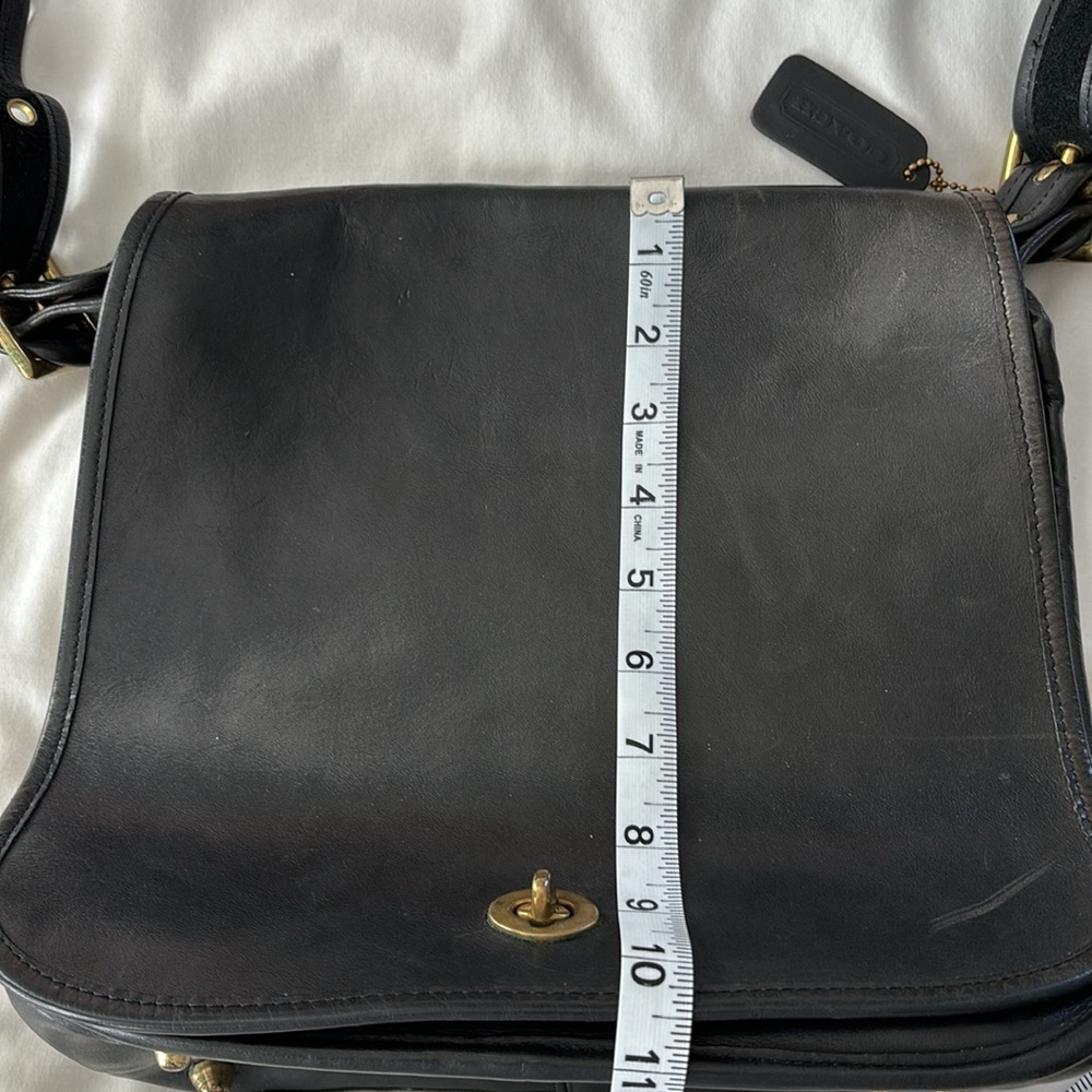 Vintage Coach Stewardess Bag Black Crossbody Messanger Bag - Picture 13 of 16